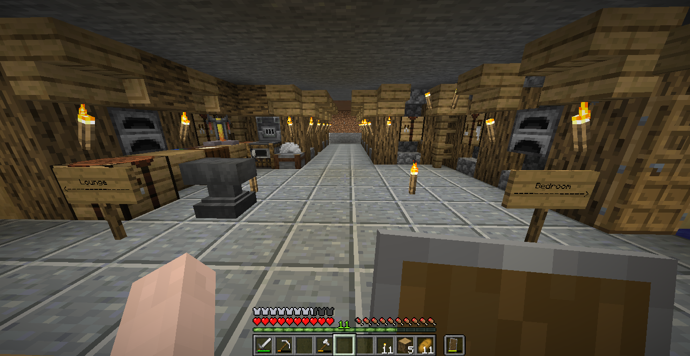 A wooden hobbit hole.