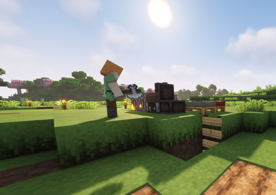 A Minecraft screenshot showcasing the resource pack.